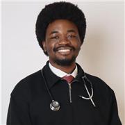 Qualified medical doctor teaching biology to students online.